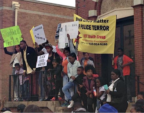 Youth demand justice for Freddie Grey in Baltimore, April 21. WW photo: Colleen Davidson