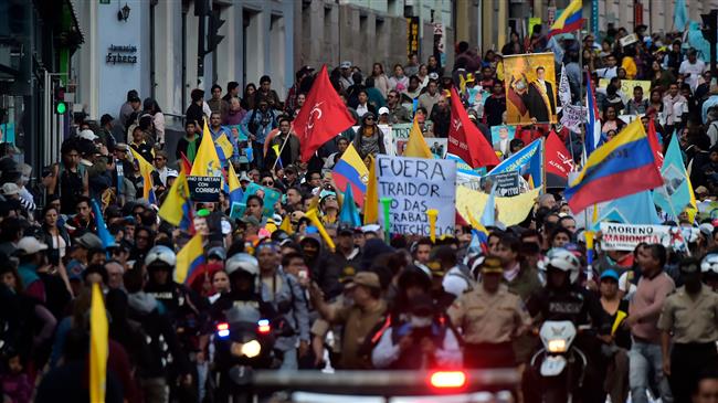Tensions boil over as Ecuadorans protest against prison order for Correa