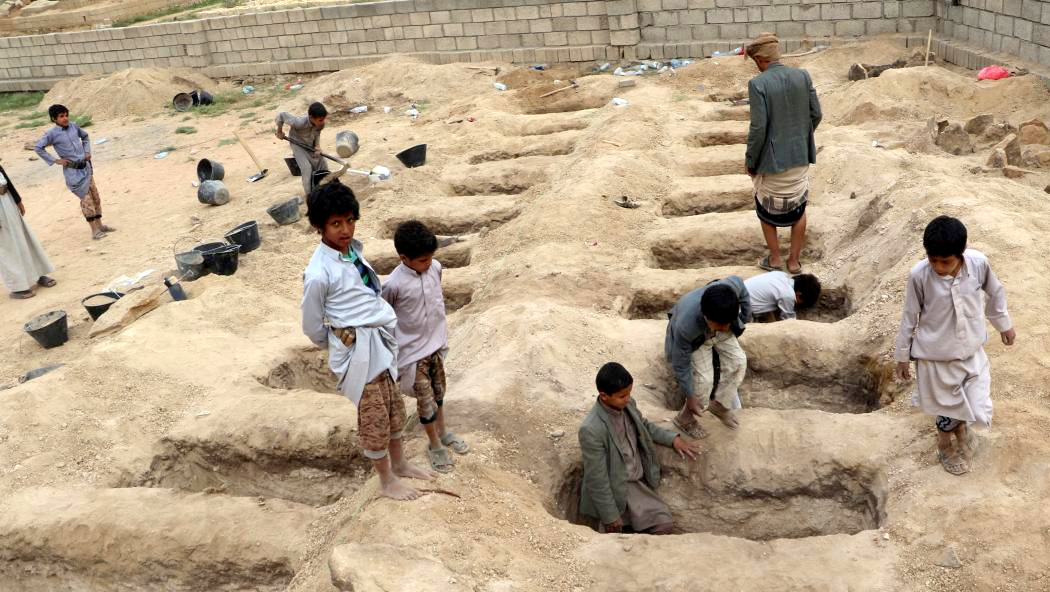 Mourning and Anger at Funeral of Yemeni Children Killed in US-Saudi School Bus Attack