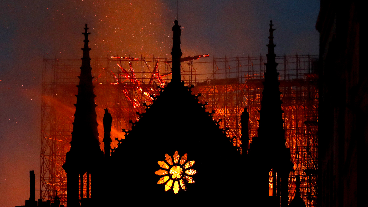 A Cathedral and a Mosque Engulfed in Fire; One Ravages the Past, the Other Threatens the Future