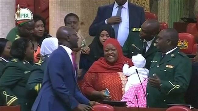Kenyan MP kicked out of parliament for bringing her baby